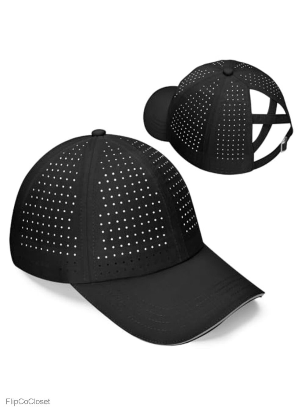 Women's Ponytail Baseball Cap Quick Dry Reflective Adjustable